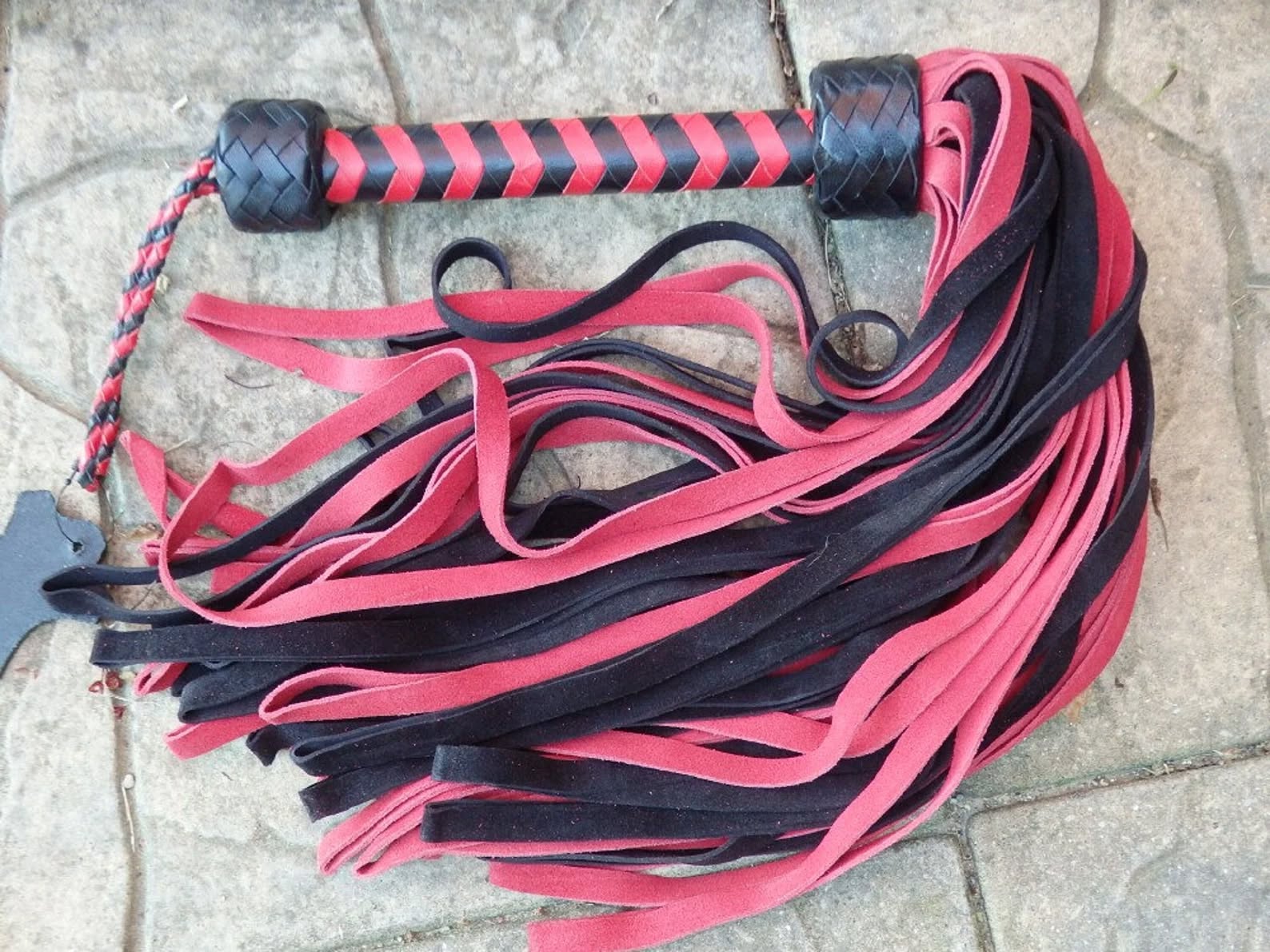 FLOGGER ROSSO NERO IN PELLE SCAMOSCIATA 1